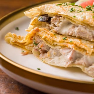 Poulet Et Champignons Crepe