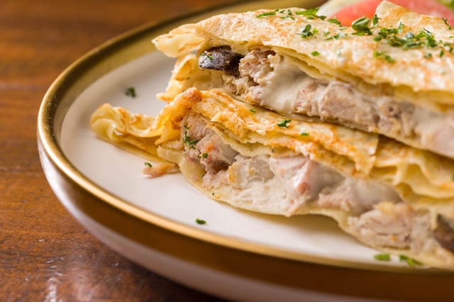 Poulet Et Champignons Crepe